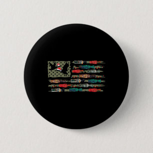 Badge Rond 5 Cm Noël Canard d'appel Drapeau Noël Mallard Canard de