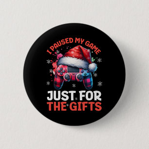 Badge Rond 5 Cm Noël de joueur Jeux vidéo Garçons Chris