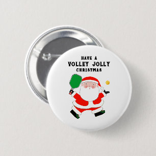 Badge Rond 5 Cm Noël de pickleball