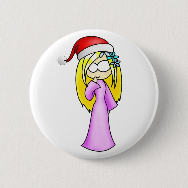 Badge Rond 5 Cm Noël de Vierge (Devant)