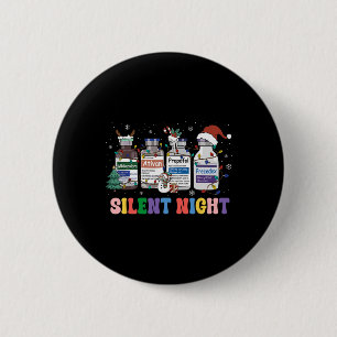 Badge Rond 5 Cm Noël drôle infirmière médicale Noël Icu Nicu R