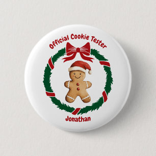 Badge Rond 5 Cm Noël du meilleur biscuit officiel