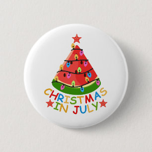BADGE ROND 5 CM NOËL EN JUILLET