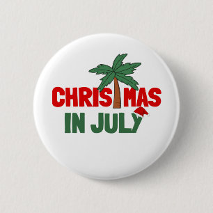 BADGE ROND 5 CM NOËL EN JUILLET