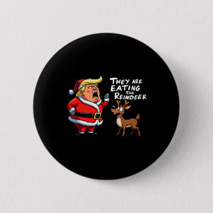 Badge Rond 5 Cm Noël Père Noël Trump Ils Mangent Le Roi