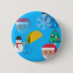 Badge Rond 5 Cm noël taco emoji