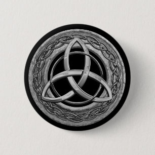 Badge Rond 5 Cm Noeud celtique de trinité en métal