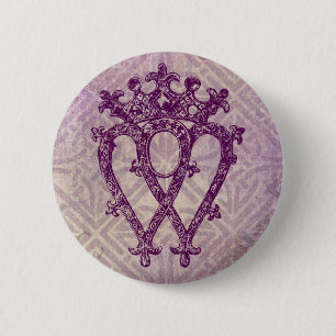 Badge Rond 5 Cm Noeud celtique pourpre de Luckenbooth d'écossais