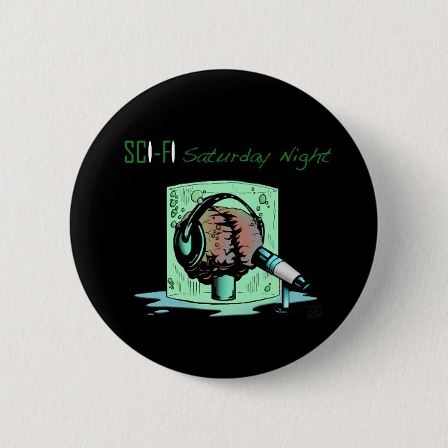 Badge Rond 5 Cm Noir de bouton de SFSN (Devant)