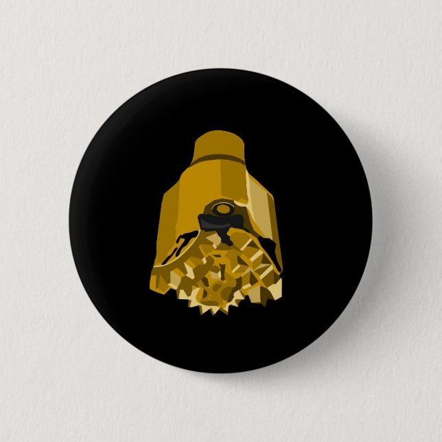 Badge Rond 5 Cm noir de peu de foret (Devant)