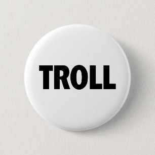 Badge Rond 5 Cm Noir de Troll