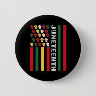Badge Rond 5 Cm Noir Histoire Drapeau Afro-Américain depuis 1865