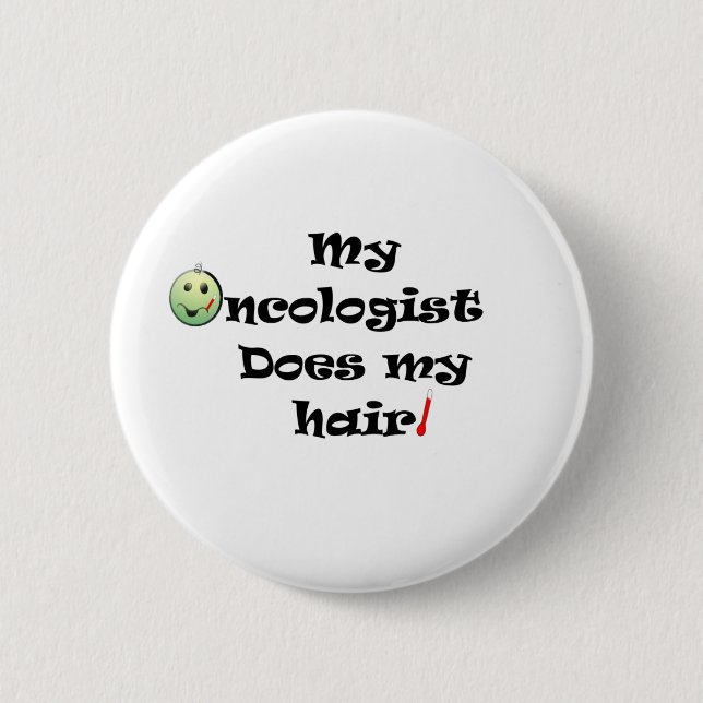Badge Rond 5 Cm Noir litres de ChemoHair (Devant)