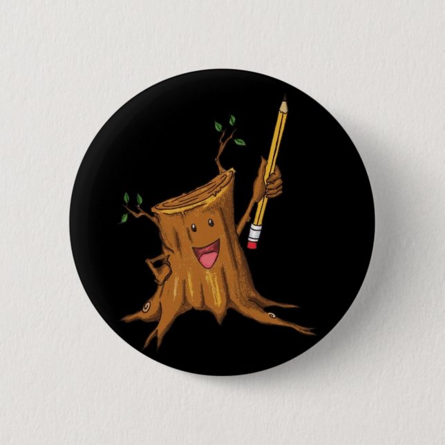 Badge Rond 5 Cm Noir (standard) courtaud de bouton (Devant)