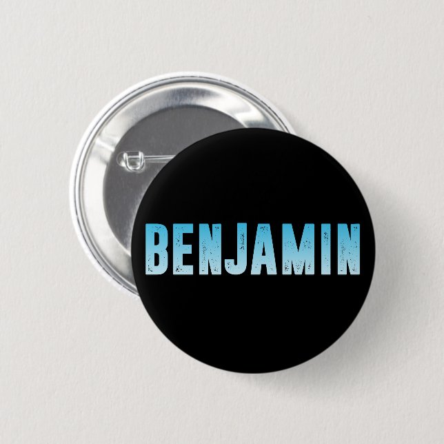 Badge Rond 5 Cm Nom Benjamin (Devant & derrière)