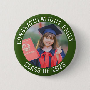 Badge Rond 5 Cm Nom de la graduation personnalisée Classe d'âge de