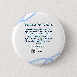 Badge Rond 5 Cm Nom d'ingrédient ajouter nom d'entreprise site Web