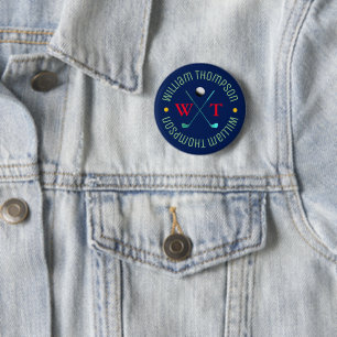 Badge Rond 5 Cm Nom du golfeur