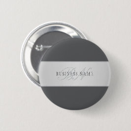 Badge Rond 5 Cm Nom élégant & Monogramme Lettrage (ou autre texte)