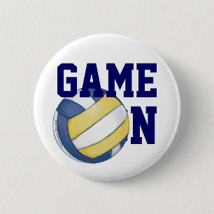Badge Rond 5 Cm Nom et numéro de l'équipe de volleyball