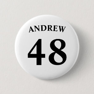 Badge Rond 5 Cm Nom personnalisé et numéro de maillot