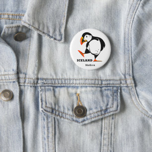 Badge Rond 5 Cm Nom personnalisé Islande