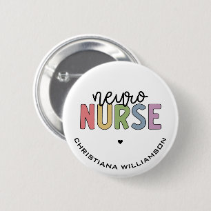 Badge Rond 5 Cm Nom personnalisé Neuro Nurse Neuroscience Infirmiè