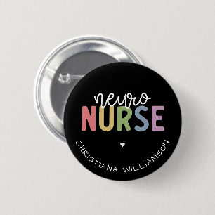 Badge Rond 5 Cm Nom personnalisé Neuro Nurse Neuroscience Infirmiè