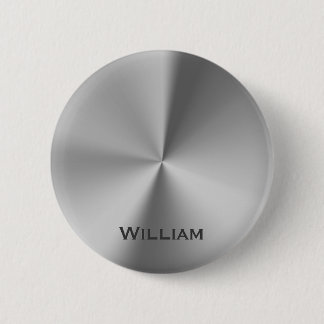 Badge Rond 5 Cm Nom personnalisé par métal balayé