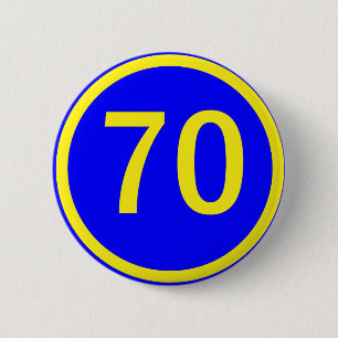 Badge Rond 5 Cm nombre, 70, en cercle