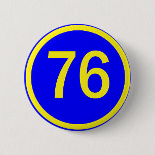Badge Rond 5 Cm nombre, 76, en cercle