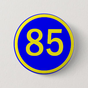 Badge Rond 5 Cm nombre, 85, en cercle