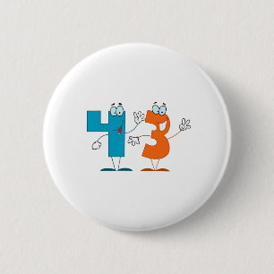 Badge Rond 5 Cm Nombre heureux 43