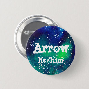 Badge Rond 5 Cm _nommé + Galaxie personnalisable de pronoms