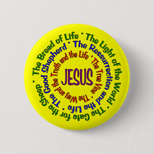 Badge Rond 5 Cm Noms de bouton de Jésus