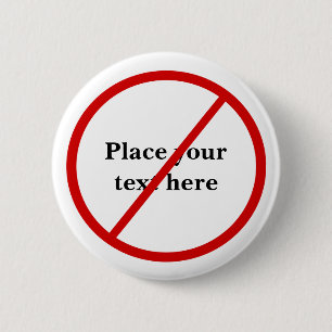 Badge Rond 5 Cm Non autorisé