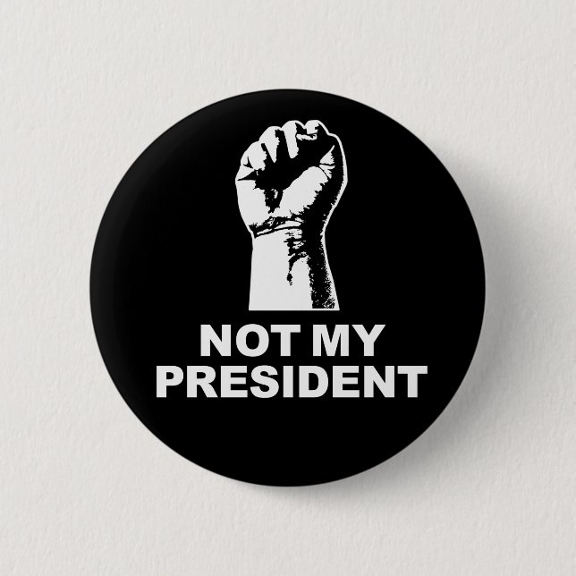 Badge Rond 5 Cm Non mon président (Devant)