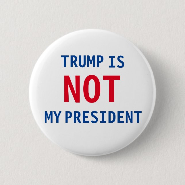 Badge Rond 5 Cm Non mon président (Devant)