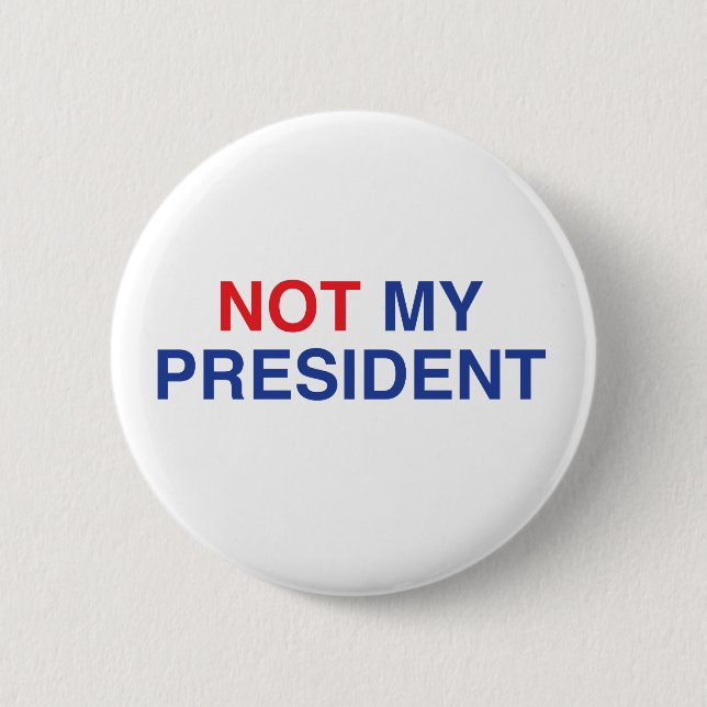Badge Rond 5 Cm Non mon Président Badge/bouton (Devant)