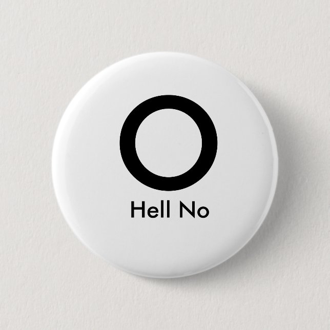 Badge Rond 5 Cm Non, O (Devant)