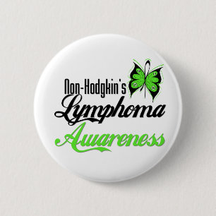 Badge Rond 5 Cm Non papillon de conscience de lymphome de Hodgkins
