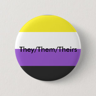Badge Rond 5 Cm Nonbinary eux/eux/leur bouton de pronom
