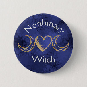 Badge Rond 5 Cm Nonbinary Witch 2 Inch Round Button