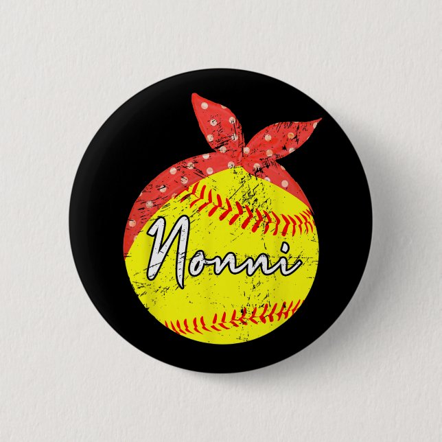 Badge Rond 5 Cm Nonni Sotball Fête des mères (Devant)