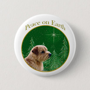 Badge Rond 5 Cm Norfolk Terrier Peace