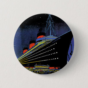 Badge Rond 5 Cm Normandie la nuit