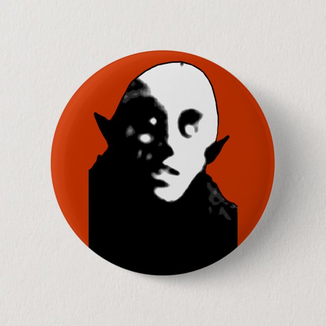 Badge Rond 5 Cm Nosferatu déplaisant superbe font face au (Devant)