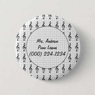 Badge Rond 5 Cm Note de clef