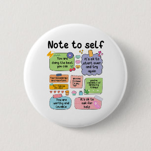 Badge Rond 5 Cm Note : Psychologue De L'École D'Autosanté Mentale 