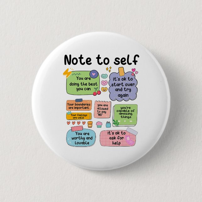 Badge Rond 5 Cm Note : Psychologue De L'École D'Autosanté Mentale  (Devant)